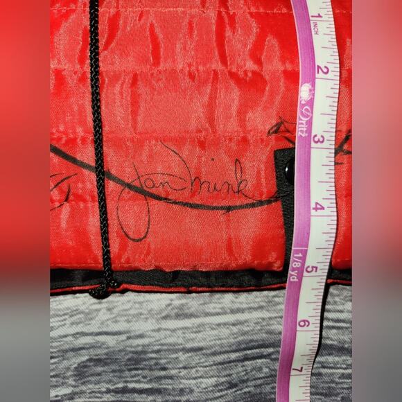 Vintage Mink Co. Red Floral Roll Up Jewelry Organizer Travel - Picture 14 of 14